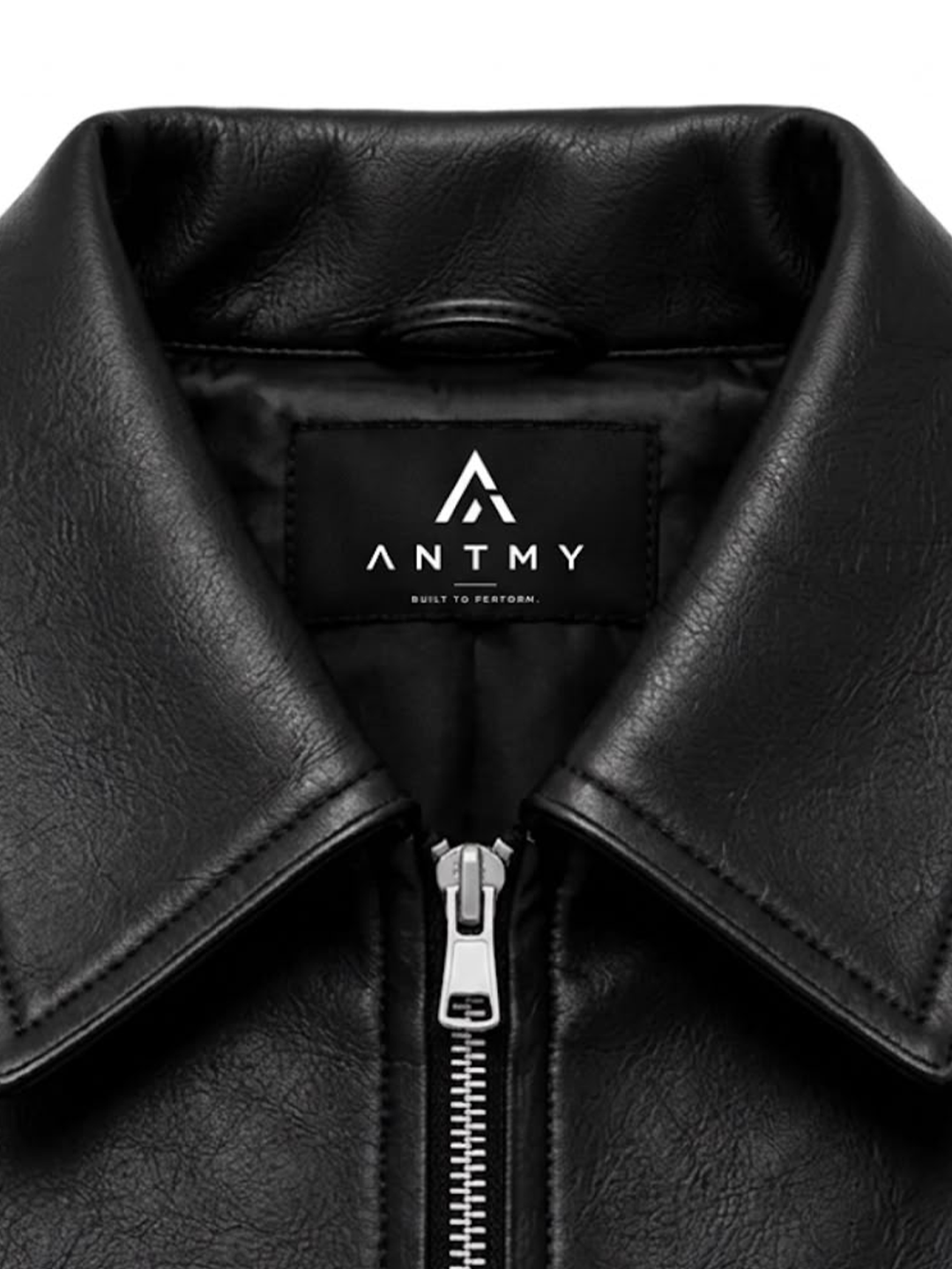 Men’s Premium Black Faux Leather Regular Fit Jacket