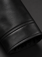 Men’s Premium Black Faux Leather Regular Fit Jacket